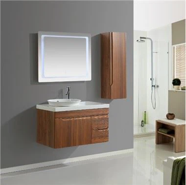 Faszemcsés PVC fólia Fürdőszoba szekrény